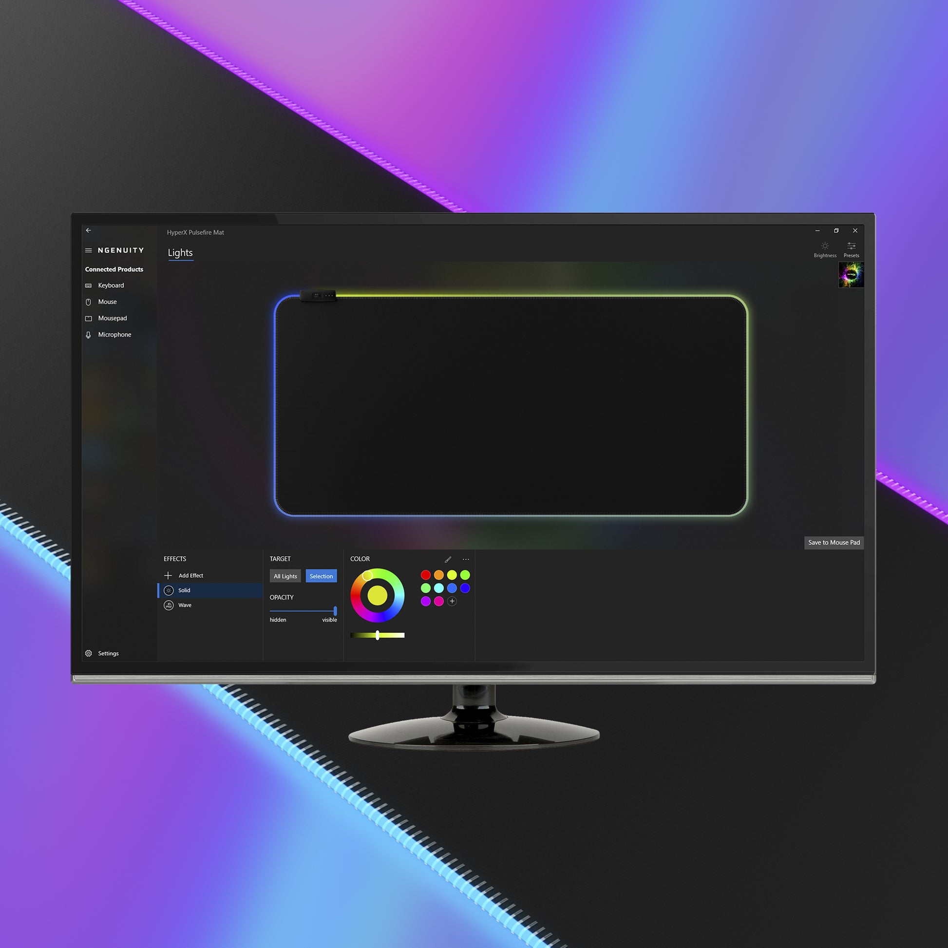 HyperX Pulsefire Mat – Gaming-Mauspad – Schwarz – 900 × 420 mm