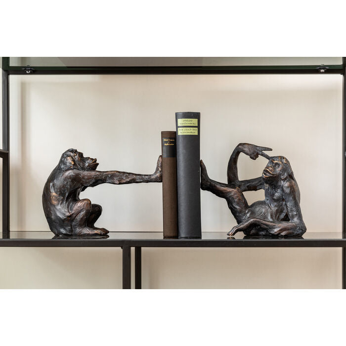 KARE Design Monkey Buchstütze – Kunststoff – Braun – 200 × 170 × 100 mm