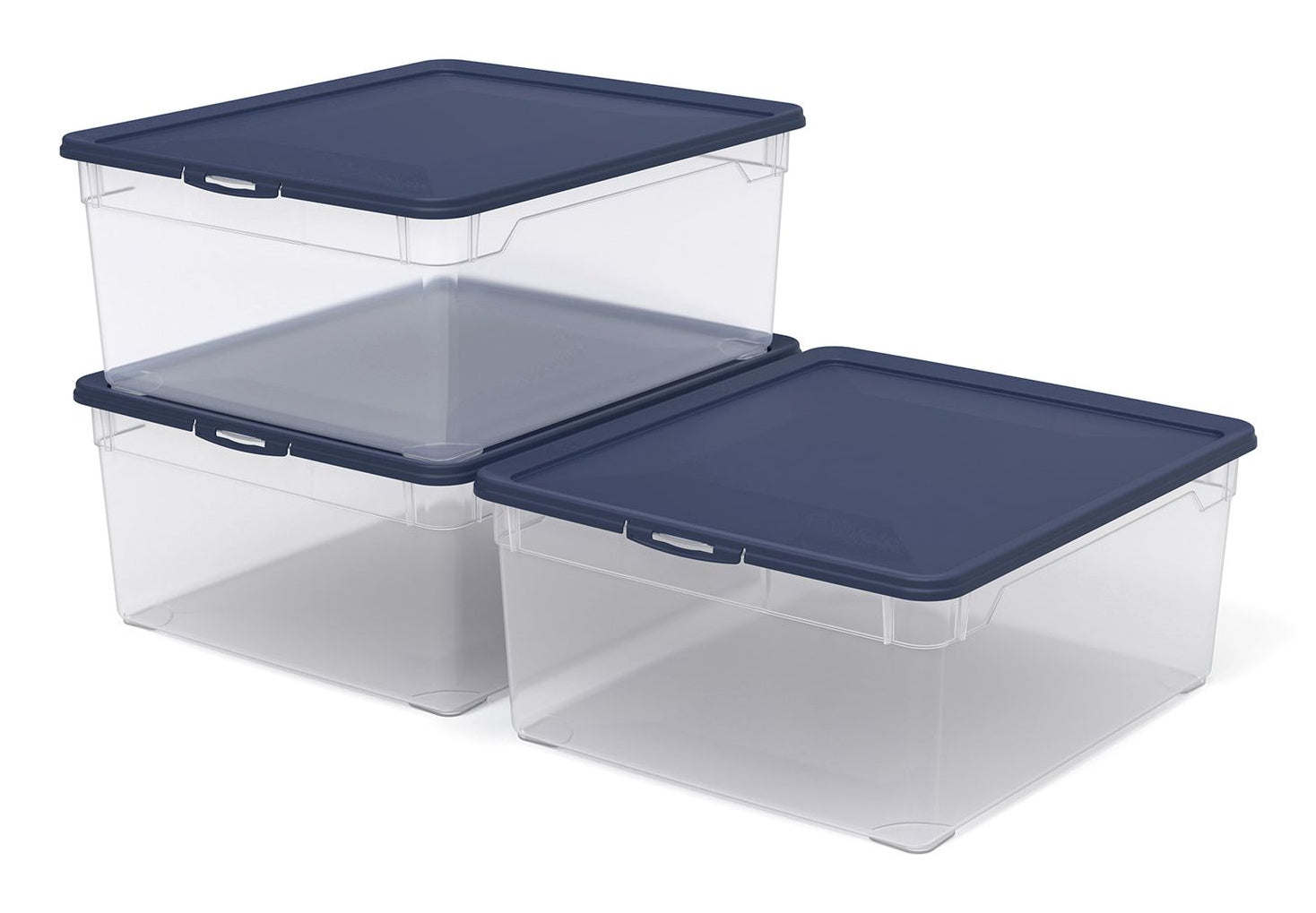 Rotho Aufbewahrungsbox – Kunststoff, Transparent, 40 × 17 × 33,5 cm – 5er-Pack