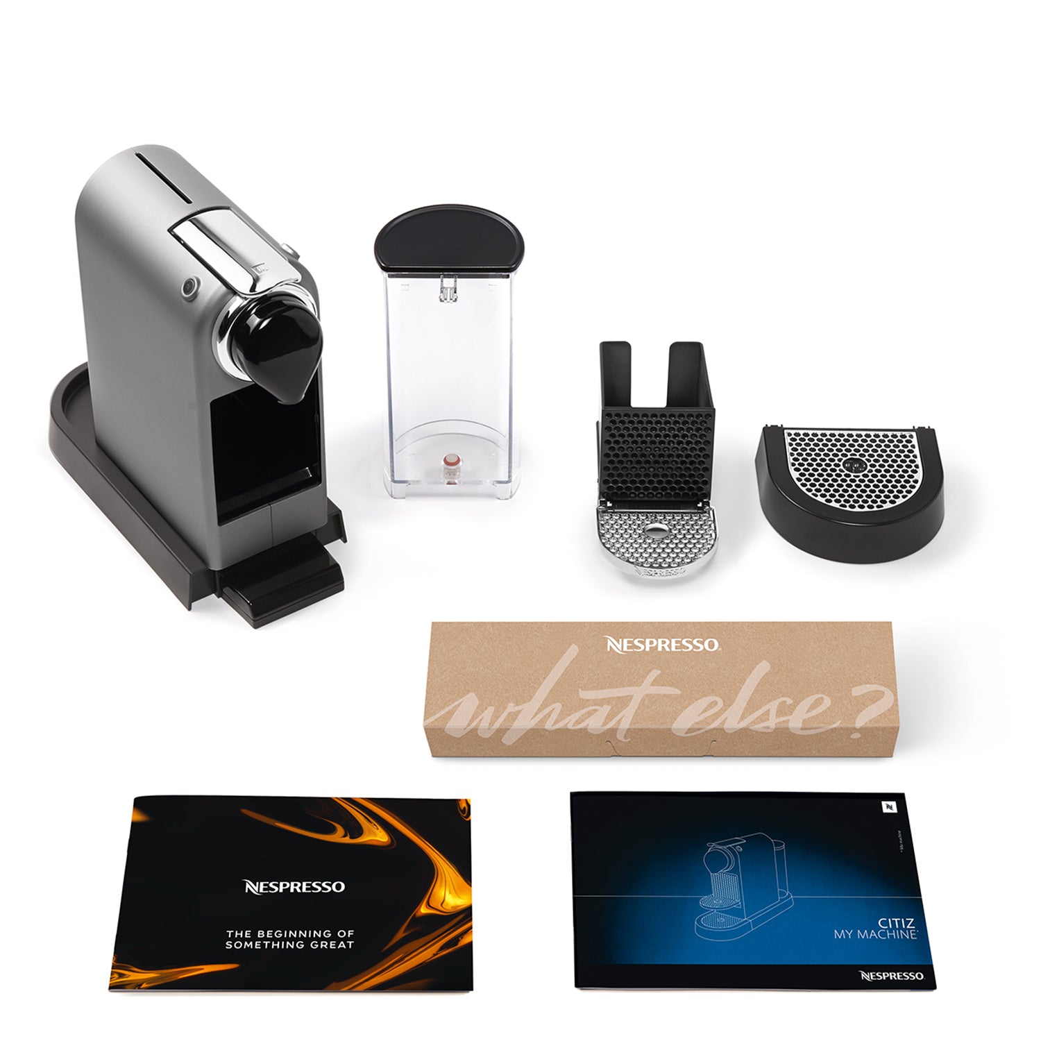 Krups CitiZ XN741BCH Kapselmaschine – für Nespresso, silber, 37,2 × 13 × 27,8 cm