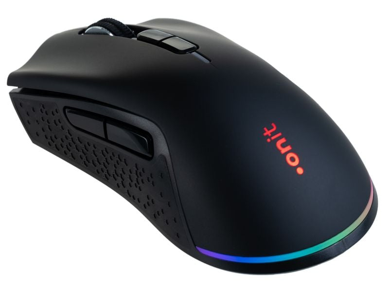 ONIT F02014 Maus & Mauspad (induktiv) – Maus – Kabellos (Bluetooth/2,4 GHz), 8000 DPI, rechts, schwarz