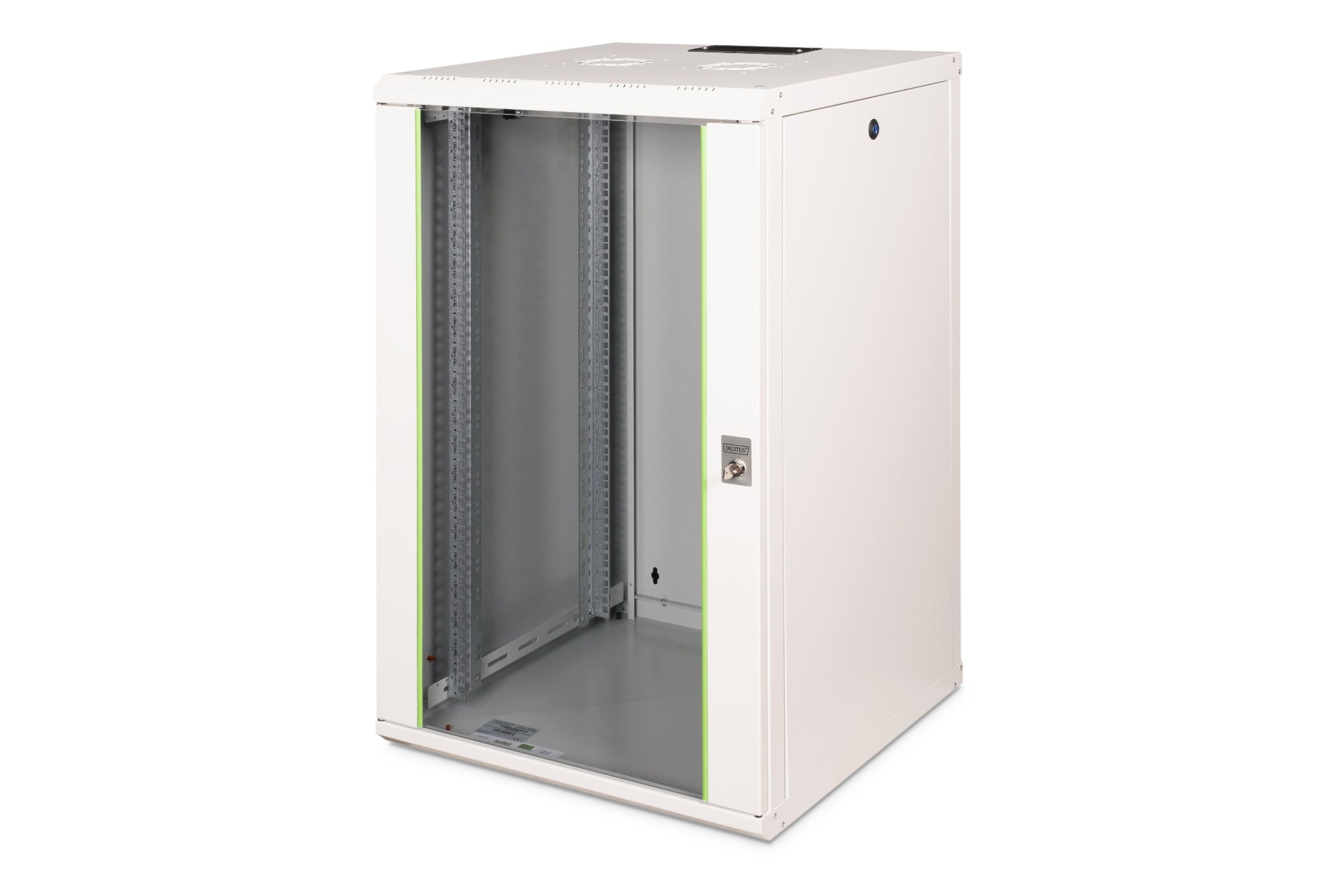Digitus Unique – 19" Wandverteiler 20U, IP20, abschliessbar, 600 × 560 × 980 mm, lichtgrau, Stahl