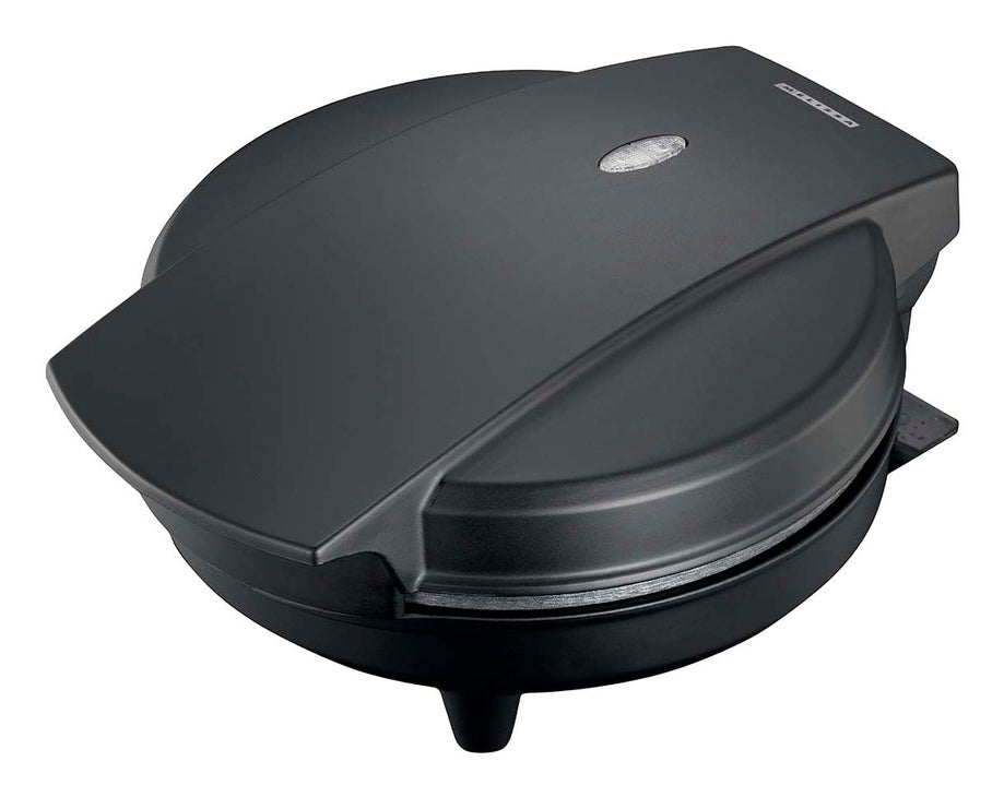 Melissa Waffeleisen 16310232 – 1 Waffel, rund, teflonbeschichtet, 700 W – schwarz
