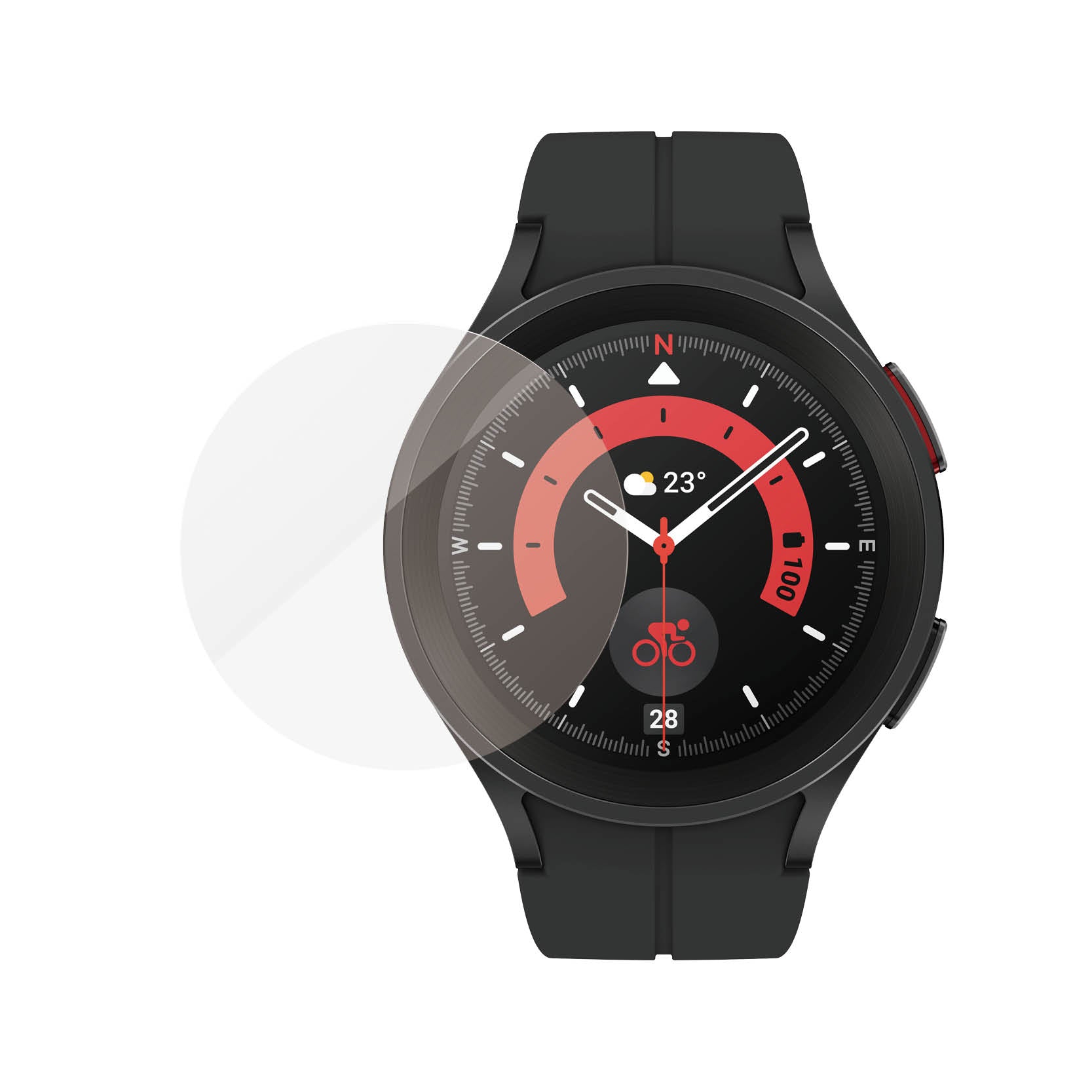 PanzerGlass Displayschutz (Panzerglas), Antibakteriell – für Galaxy Watch 5 Pro 45 mm