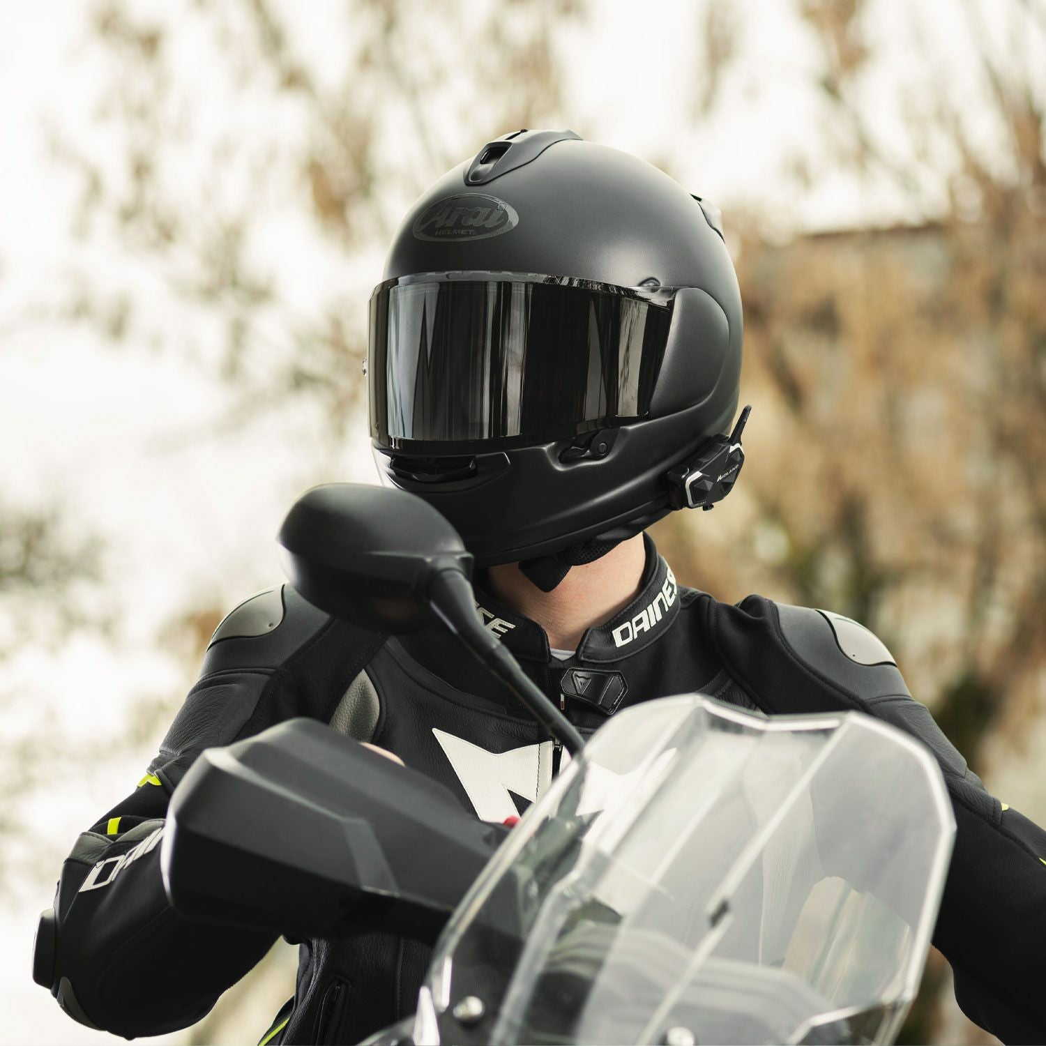 Midland R1 Mesh Lautsprechertelefon – Bluetooth – für Motorrad – Schwarz/Weiss
