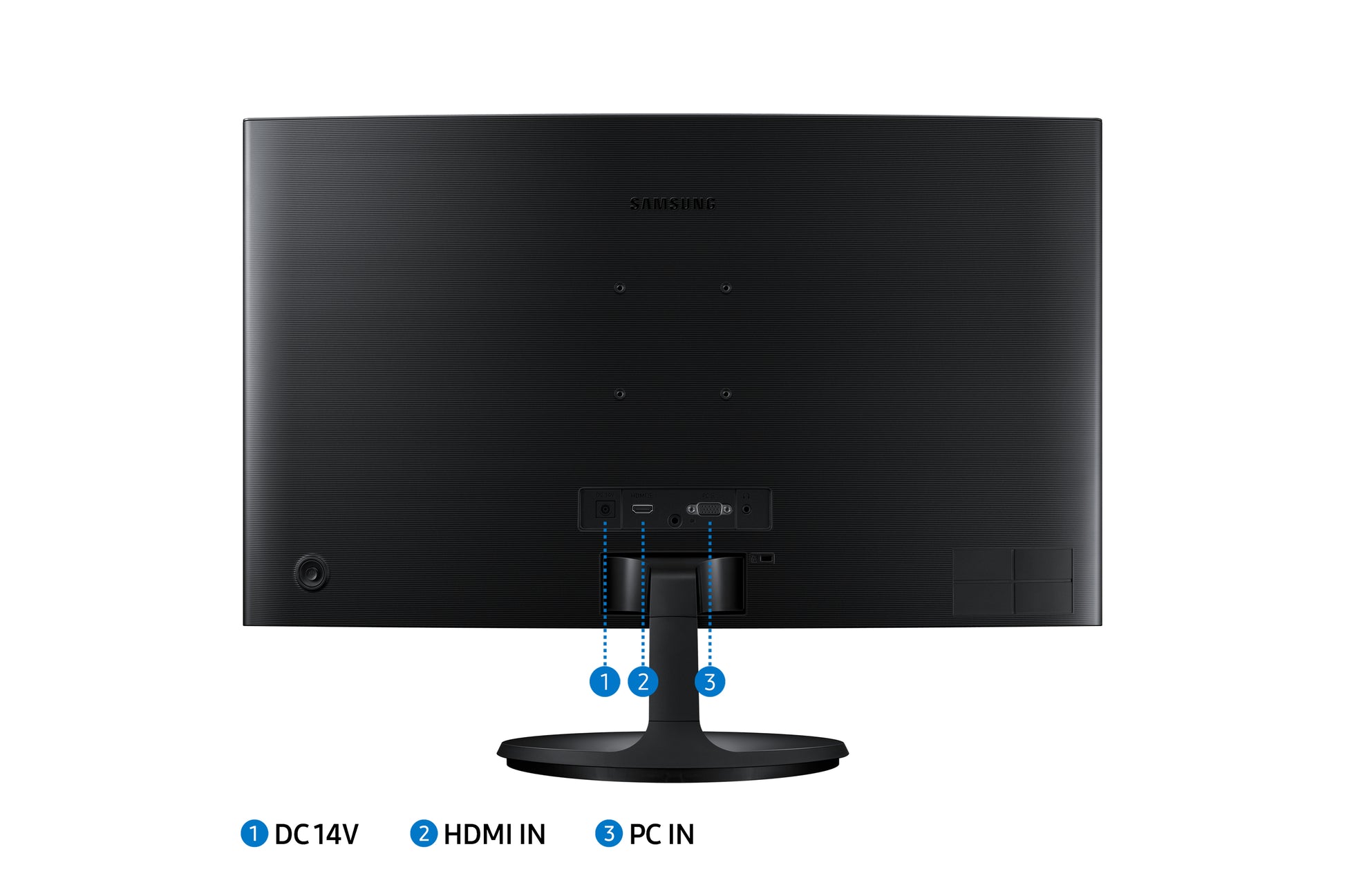 Samsung S27C364Eau – Monitor, 27", 1920 × 1080 (Full HD), VA, 75 Hz, 250 cd/m², VESA 75 × 75, Schwarz