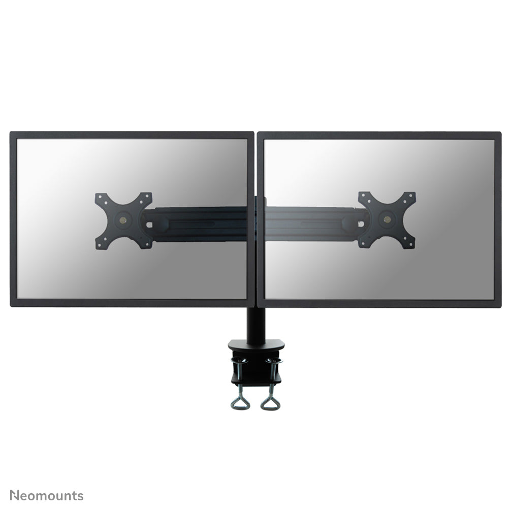 Neomounts Kipp-/Dreh-/Schwenkbarer Dual-Schreibtisch – Monitorarm, Dual, Tischklemme, bis 30", VESA 75 × 75/100 × 100 mm, 8 kg