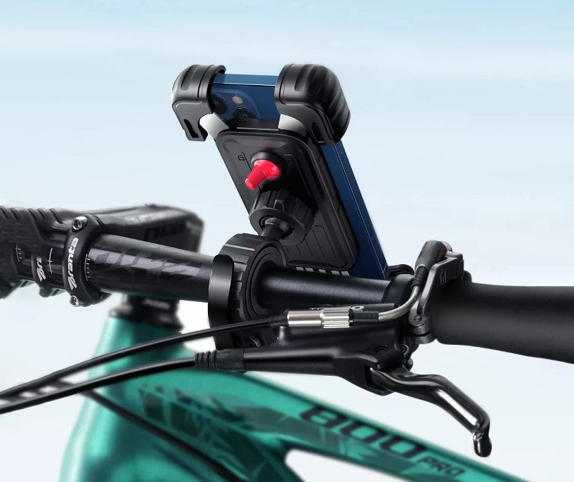 UGREEN – Fahrradhalterung, Saugnapf, 360° drehbar – für 4,6–6,8" – Schwarz, ABS/Aluminium/Silikon