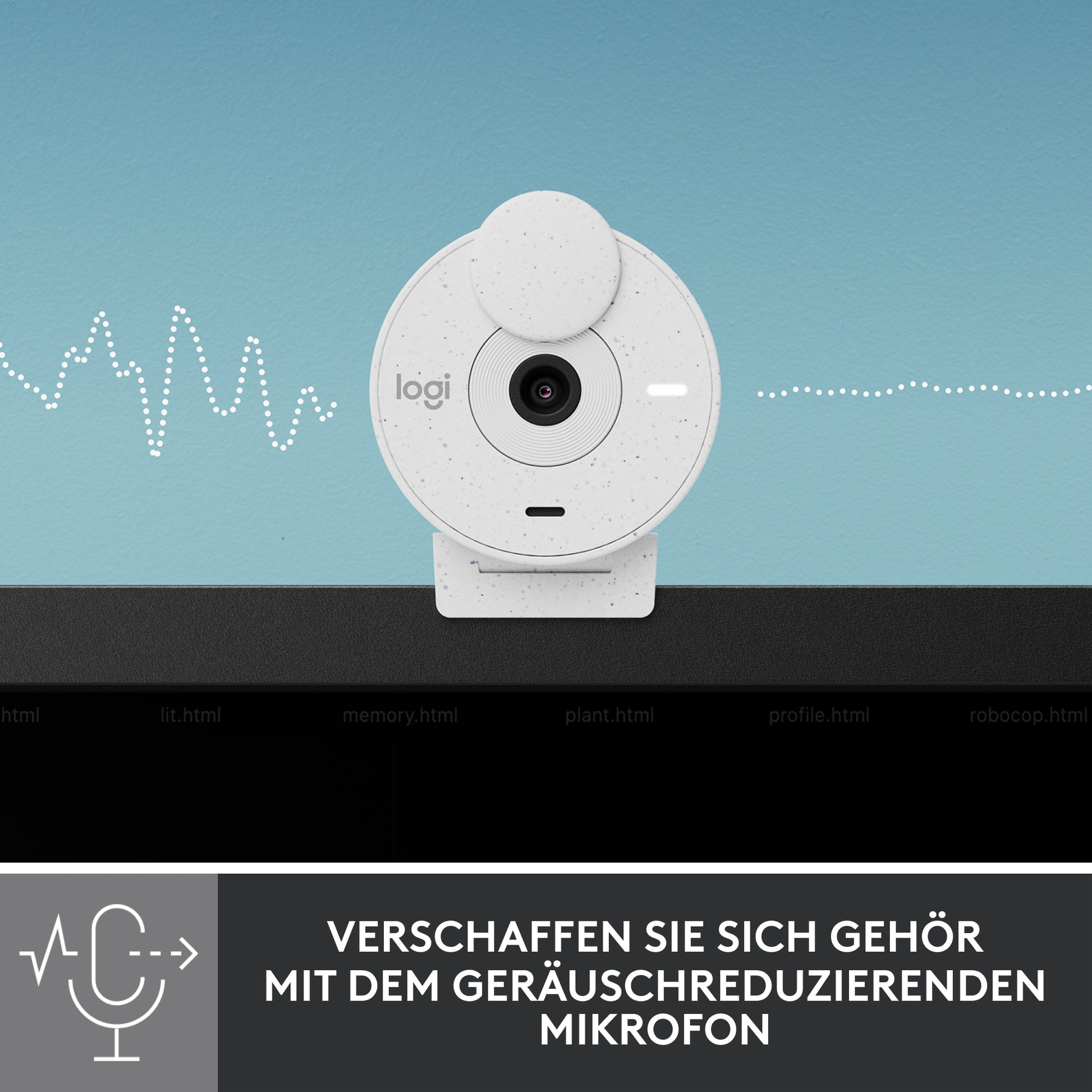 Logitech Brio 300 – Webcam – Full HD 1080p, Off-White