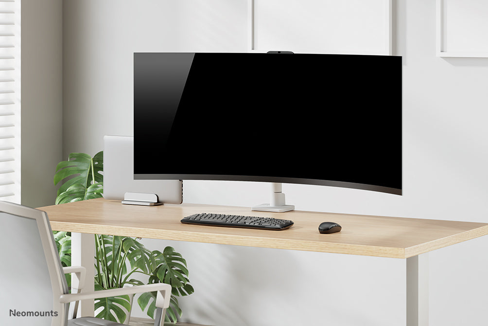 Neomounts Ds70S-950Wh1 – Monitorarm, Tischklemme/Durchführung, bis 49", VESA 75 × 75/100 × 100 mm, 18 kg