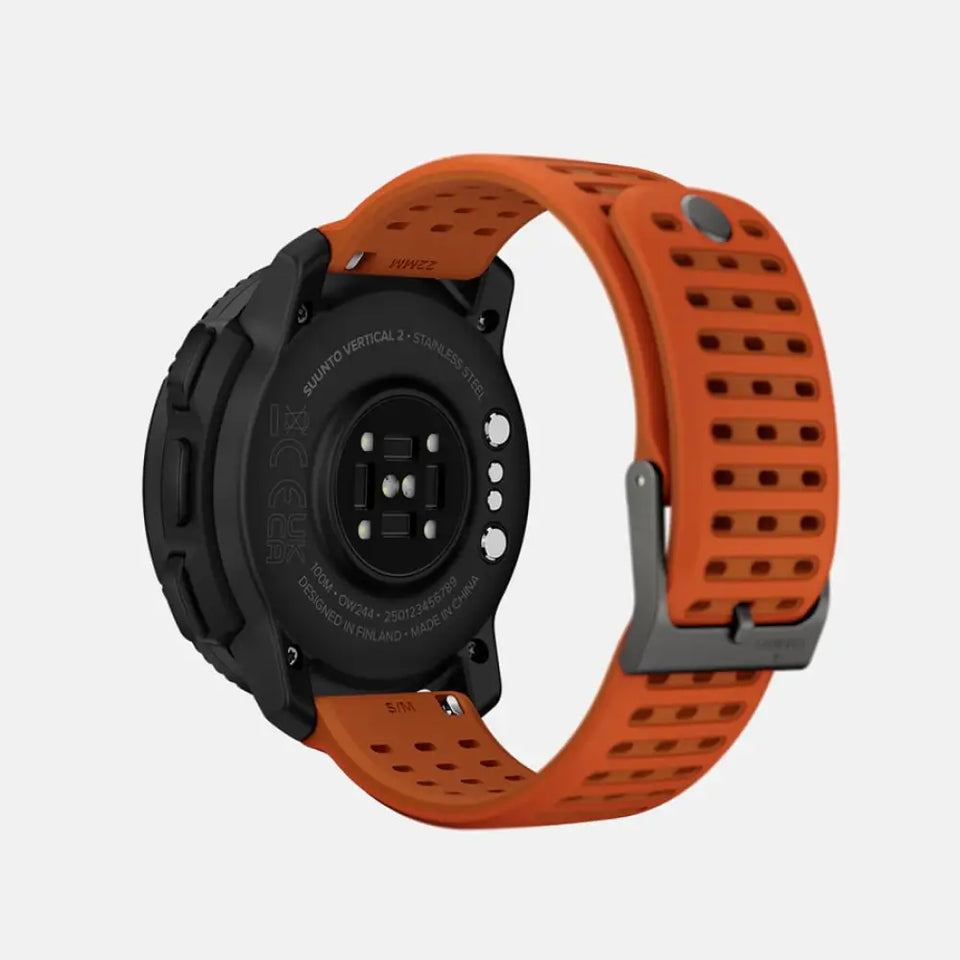 Suunto Vertical 2 49 mm GPS – Edelstahl Schwarz, Sportband, Canyon, 100 m, für Android und iOS