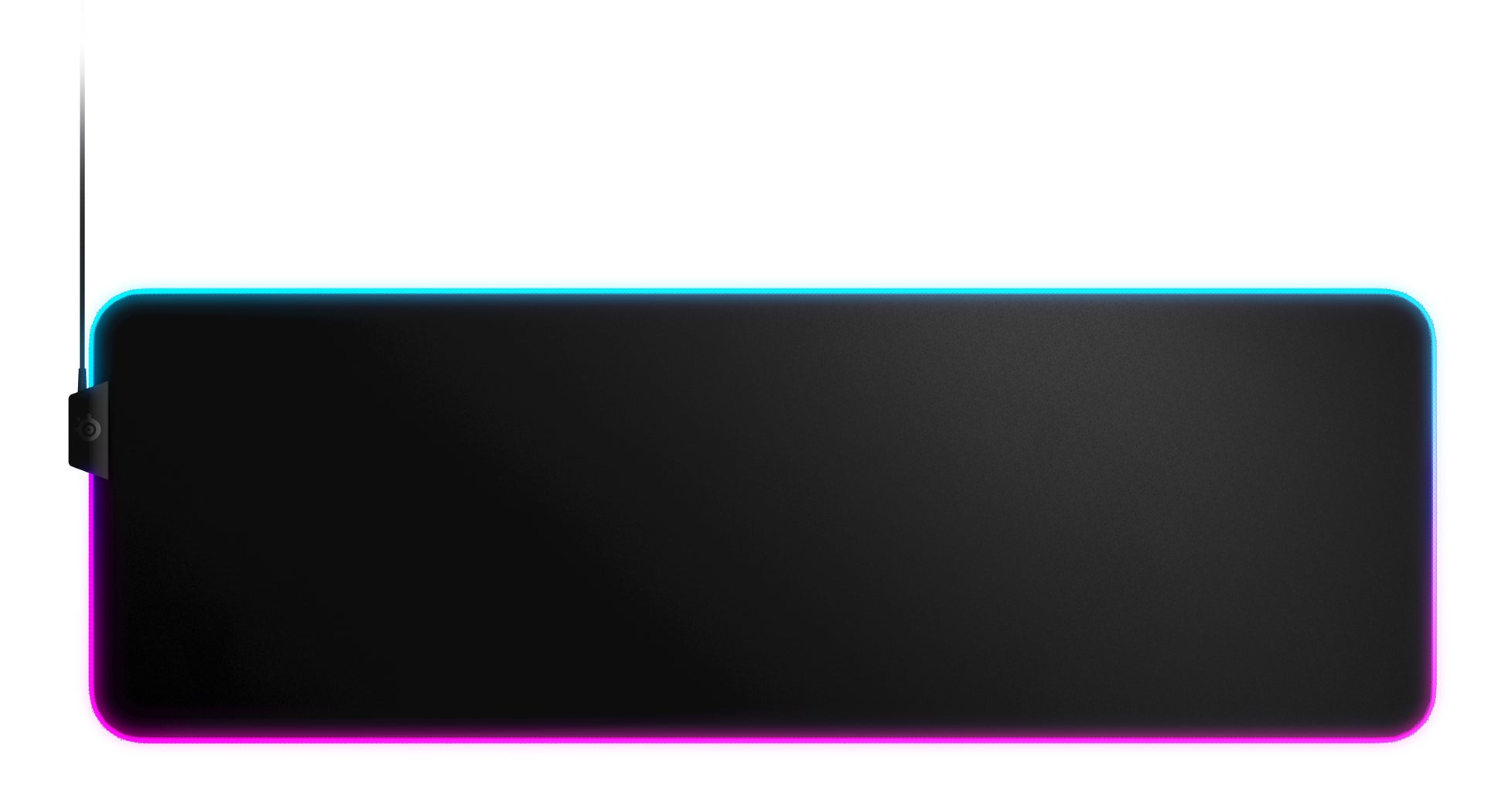 SteelSeries QcK Prism Cloth XL Gaming-Mauspad – RGB, gestickte Kanten, Anti-Rutsch-Basis, waschbar, schwarz