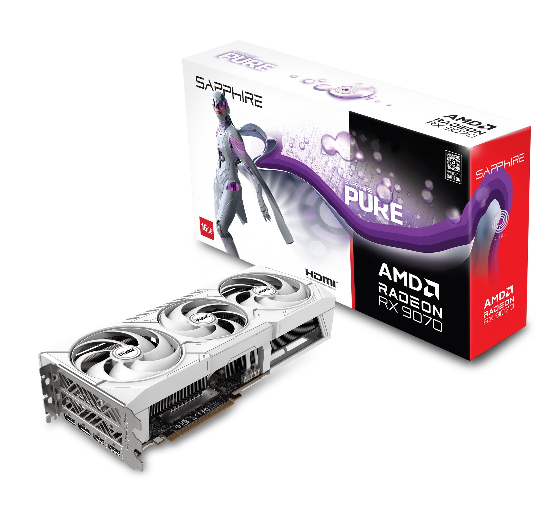 Sapphire Radeon RX 9070 – 16 GB GDDR6, PCIe 5.0