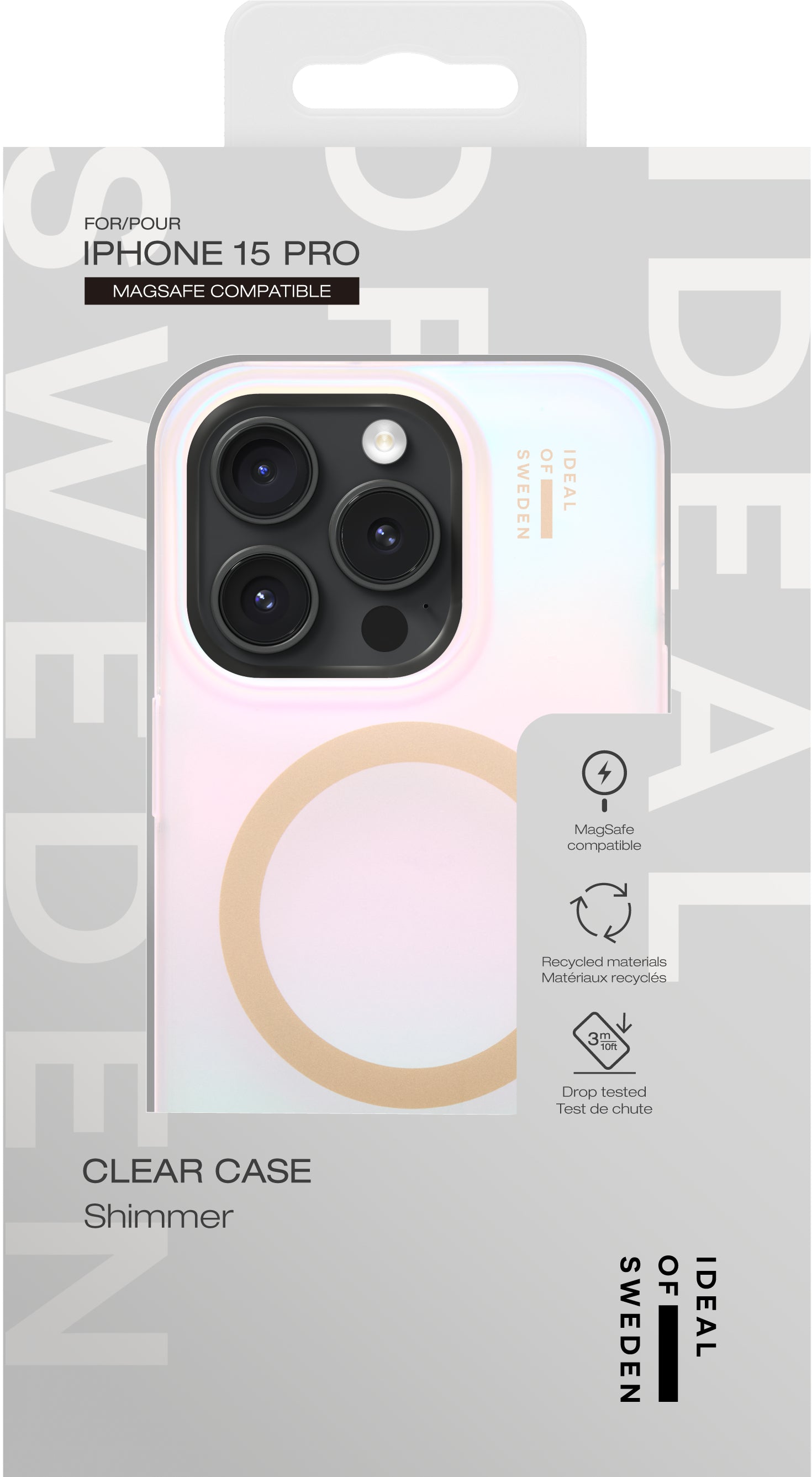 Ideal of Sweden – Backcover Mid – für Apple iPhone 15 Pro – Shimmer – PC, MagSafe-kompatibel