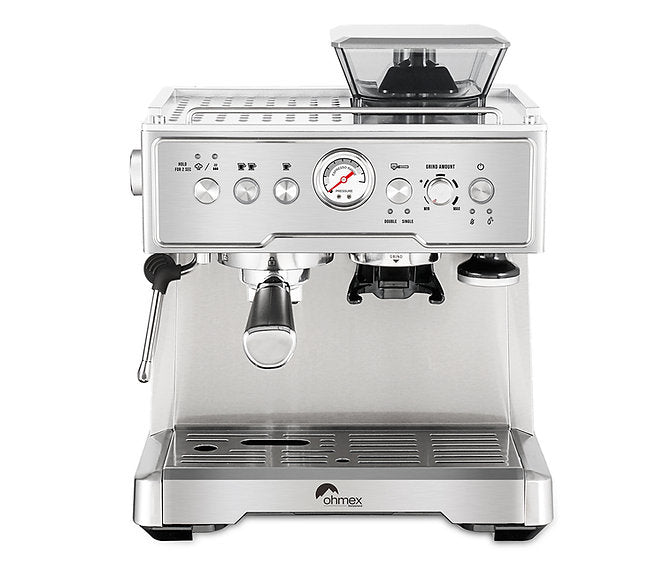 Ohmex OHM-XPS-7303 Espressomaschine (Siebträger) – 20 bar, 2,3 l, Milchschaumdüse, Edelstahl