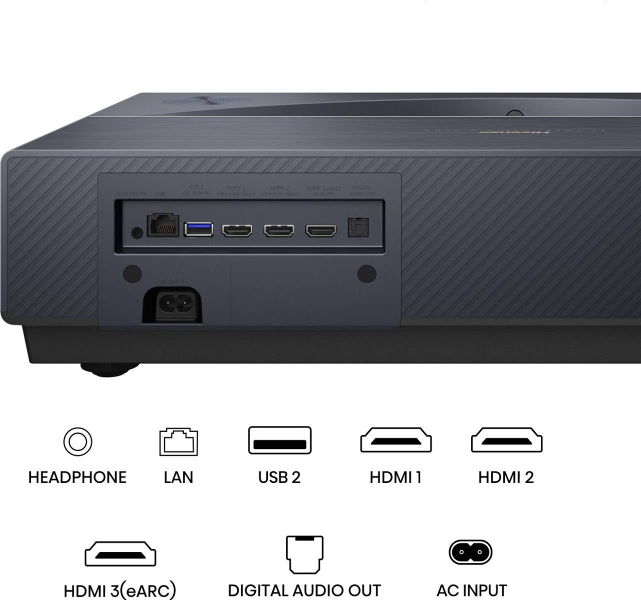 Hisense PT1 – Ultra-Kurzwurf DLP Laser, 4K UHD, 2500 ANSI Lumen, Smart