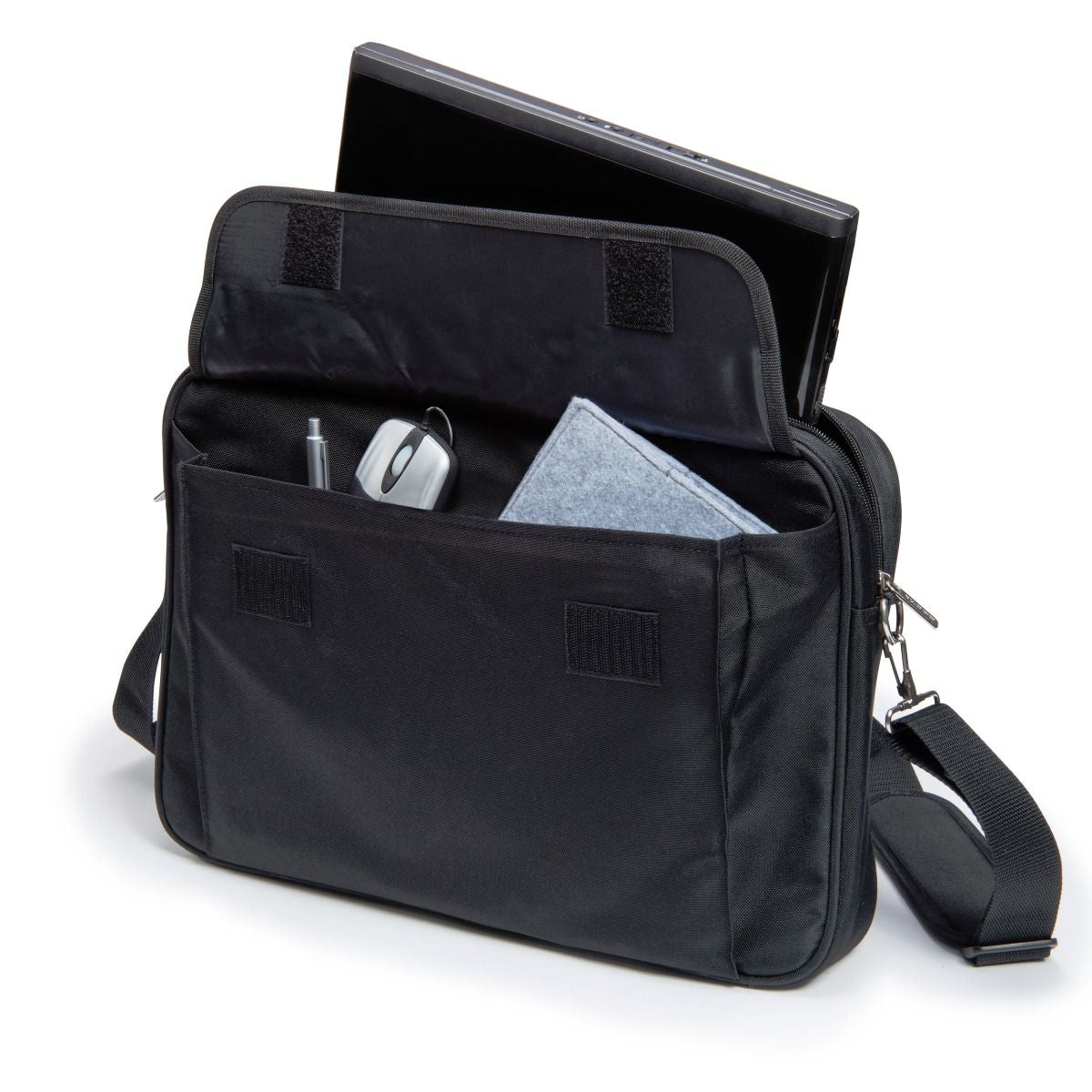 DICOTA Notebook-Tasche für Notebooks bis 16" – inkl. Maus, Trolley-Band – Schwarz