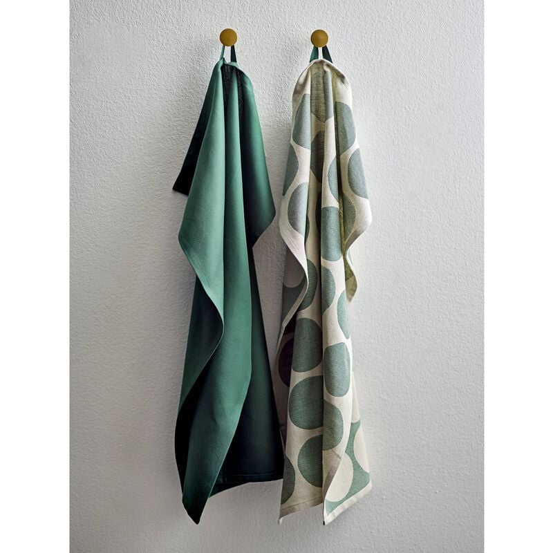 Södahl Geschirrtuch Bubbles – 50 × 70 cm, Pine Green, Baumwolle, 2er-Set, OEKO-TEX STANDARD 100