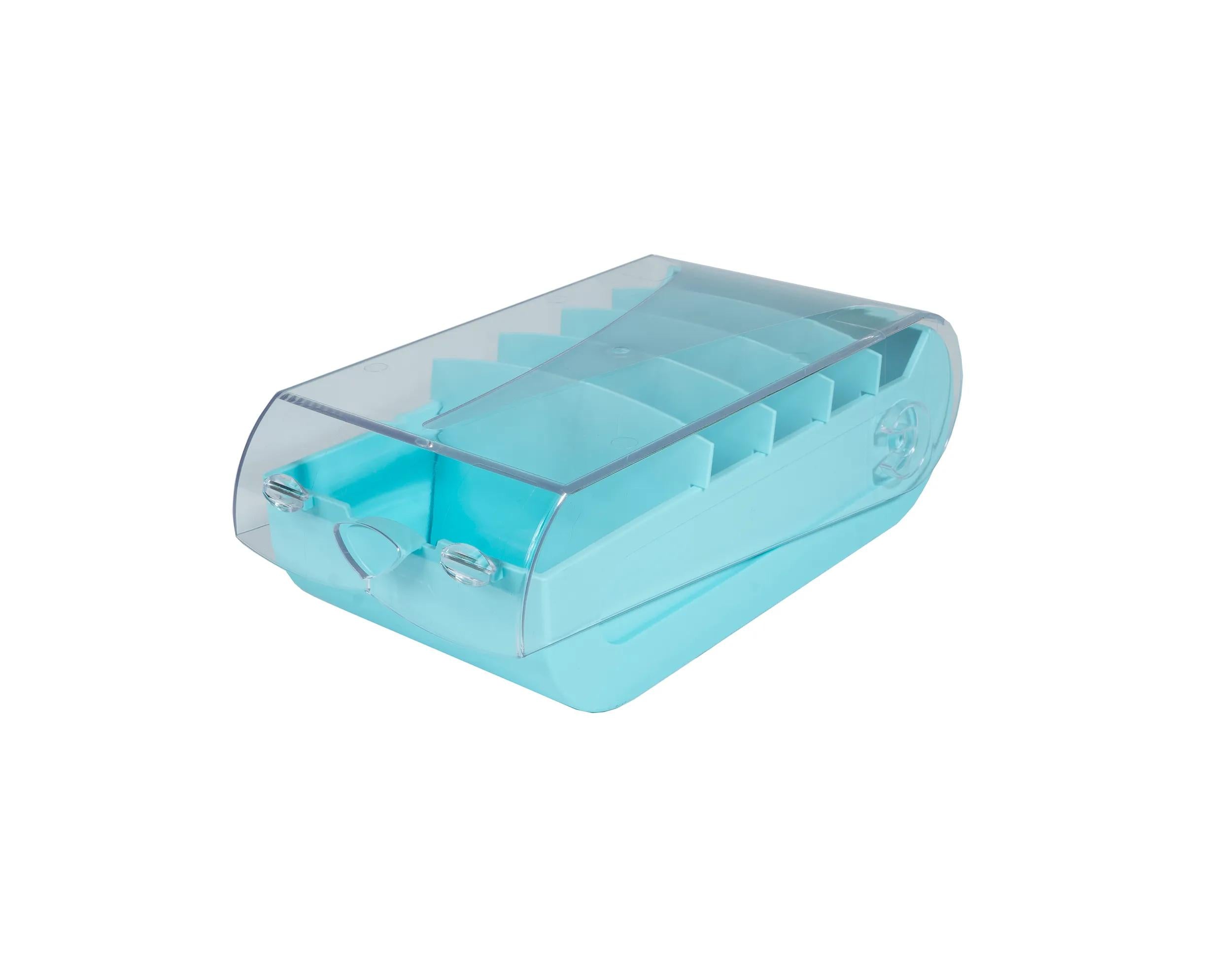 Exacompta Karteikasten BunnyBox – für A8 – mit Deckel, für 650 Karten, inkl. 100 Stk, türkis