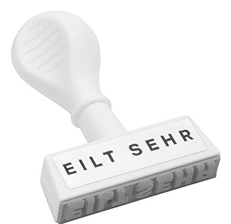 Wedo Traditioneller Wortstempel – Abdruck 450 × 55 mm – Kunststoff, Weiss