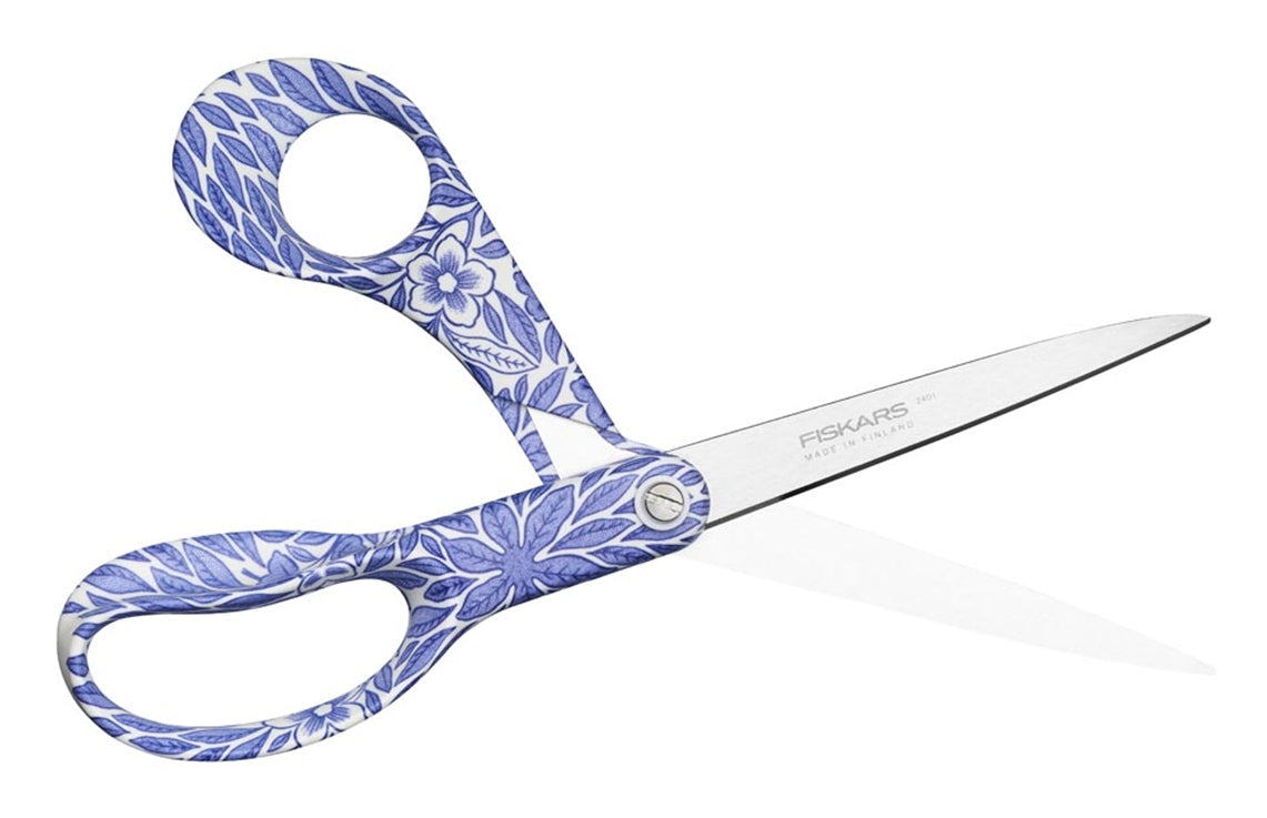 Fiskars Universalschere OstindiFloris – 21 cm, Edelstahl, für Rechts- und Linkshänder, Hellblau