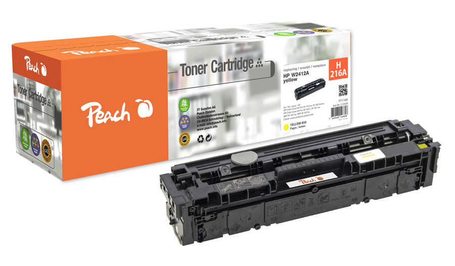 Peach W2412A Gelber Toner – Kompatibel – 850 Seiten – für HP Color LaserJet Pro M155/M180/M182 und andere