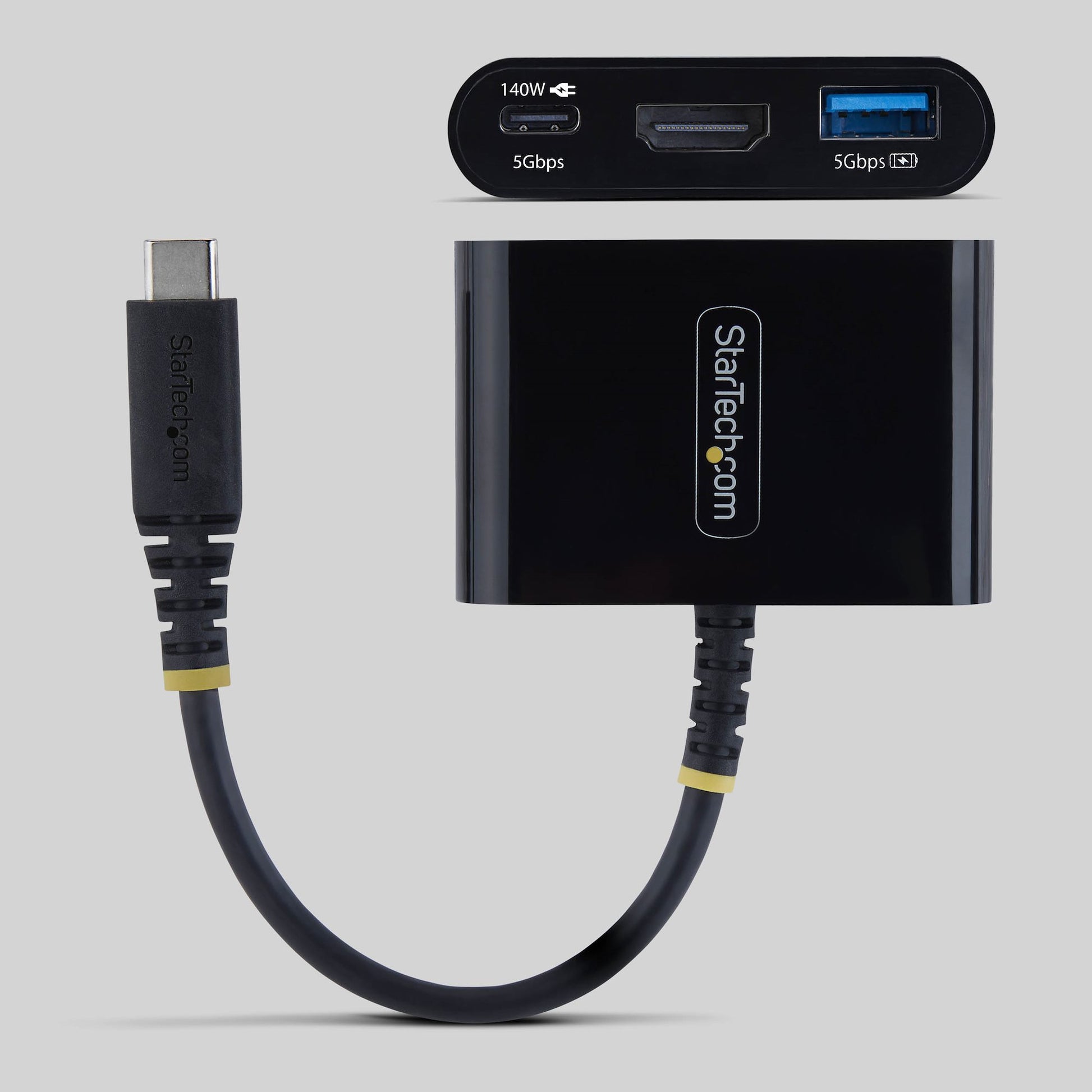 StarTech.com 168B-USBC-MULTIPORT Multiport-Adapter – USB-C, 1× HDMI, 1× USB-A, 1× USB-C, 140 W PD