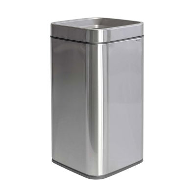 MAUL Papierkorb – 25 l – Edelstahl, rechteckig