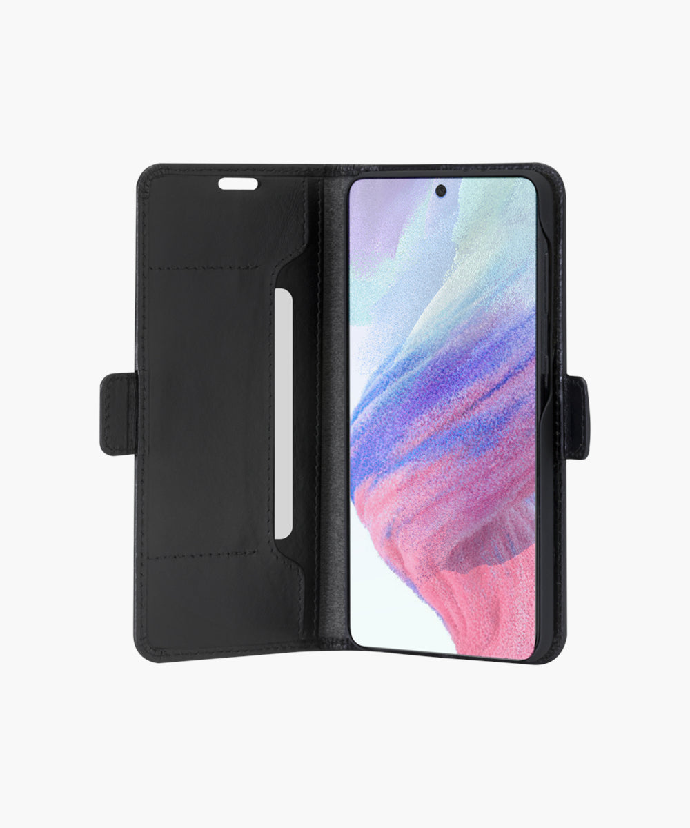 dbramante1928 Copenhagen Slim Folio – für Samsung Galaxy A53, Magnetverschluss, Schwarz