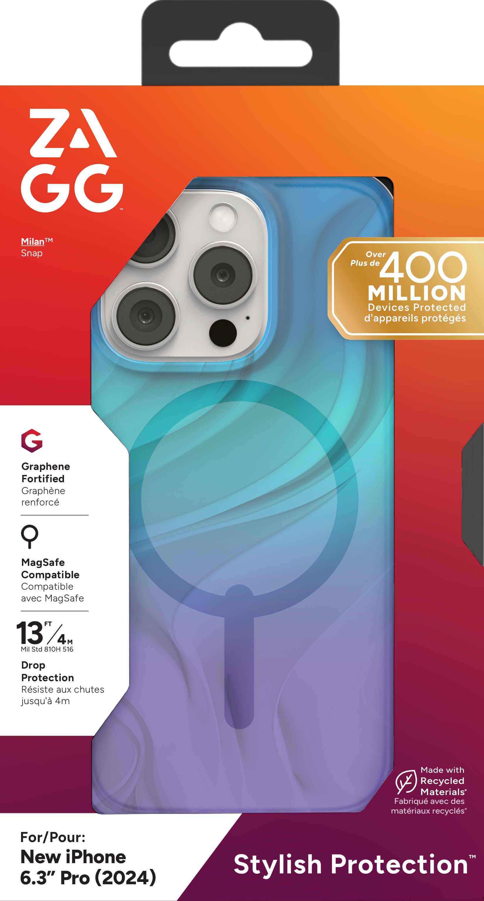 ZAGG Backcover – für Apple iPhone 16 Pro – Milan Deep Aurora