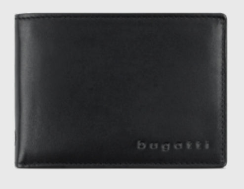 Bugatti cases Bugatti – Primo Brieftasche – Reissverschluss, mit Münzfach – 125×90×10 mm – Schwarz – Rindleder