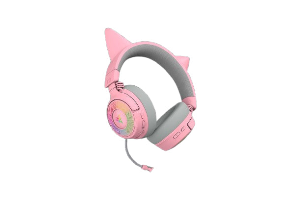 Razer Kraken Kitty V3 Pro – Over-Ear Headset – Bluetooth, Surround Sound, Stummschaltung – Rosa – für PC
