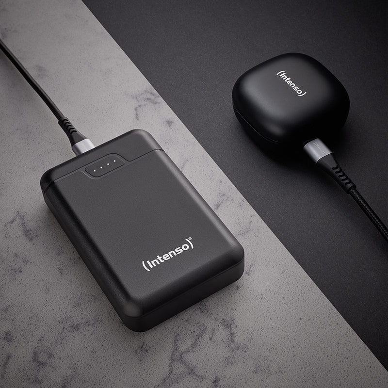 Intenso B10000 Powerbank 10'000 mAh – 1× USB-C, 2× USB-A, schwarz