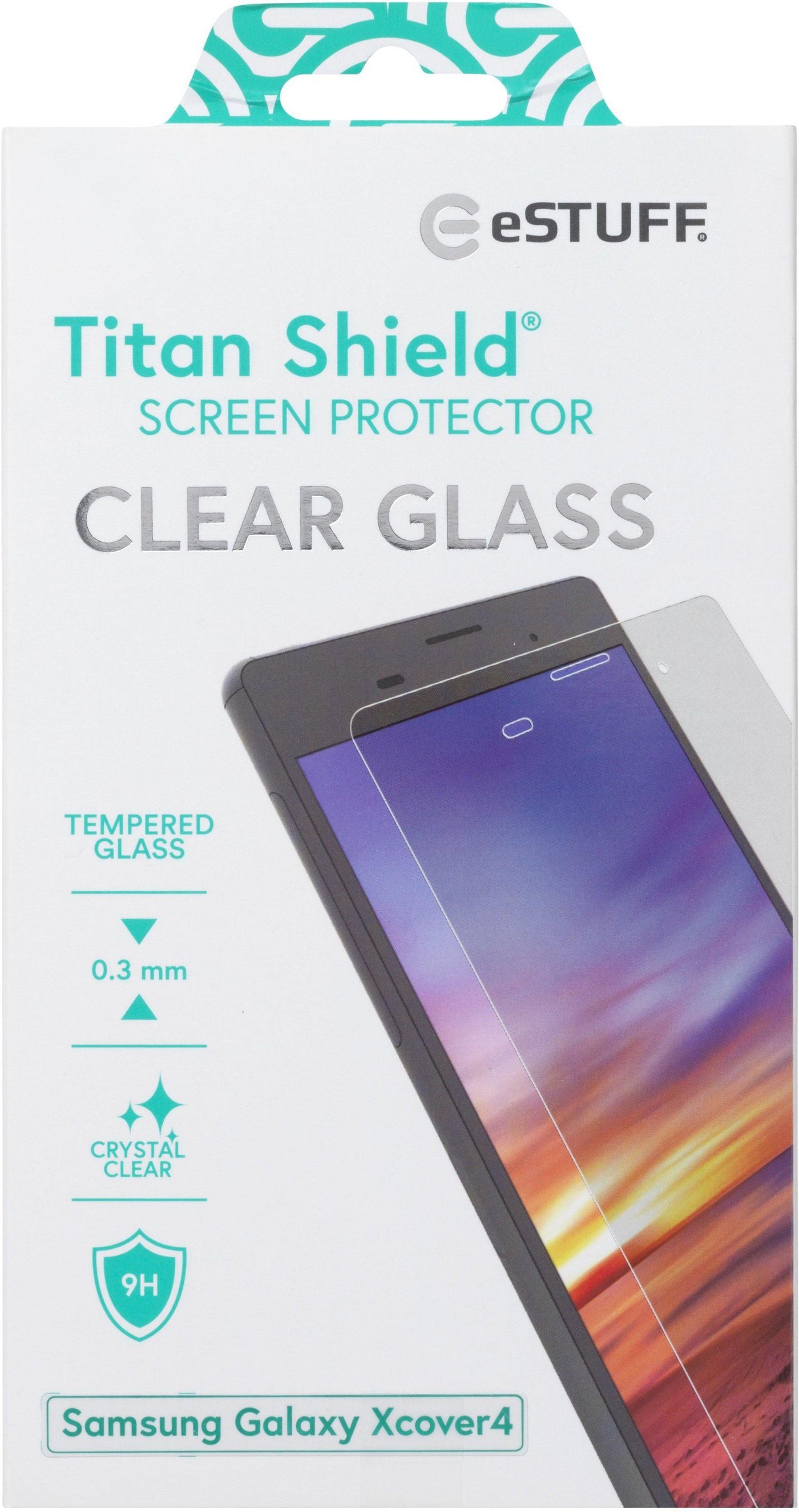 eSTUFF Displayschutz (Panzerglas), Full Cover – für Galaxy Xcover 4/4S