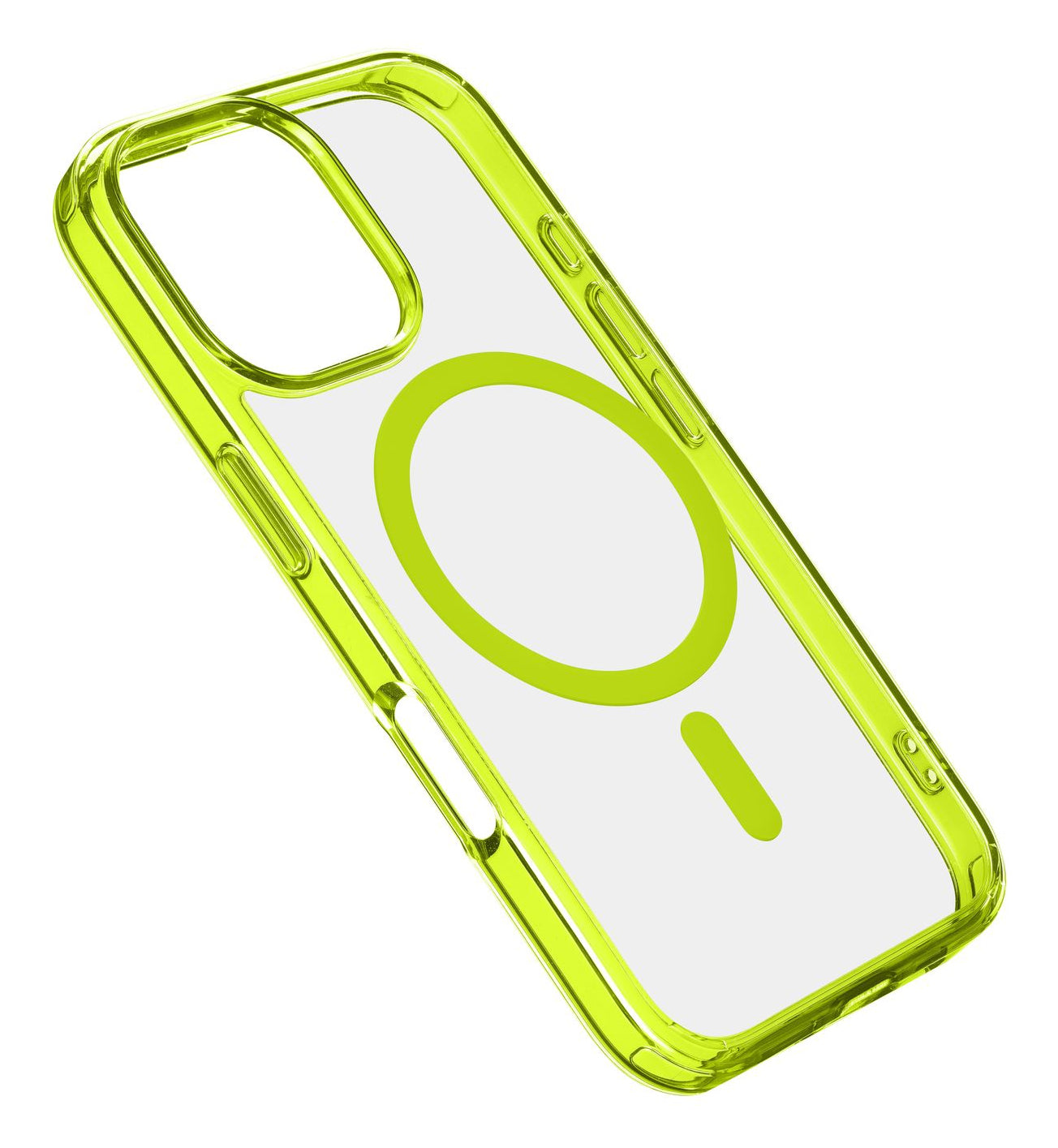 Cellularline Iconic Backcover – für Apple iPhone 16 Pro, MagSafe, Kunststoff, Limette