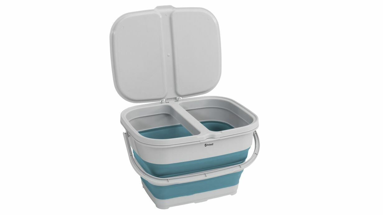 Outwell Recyclingbox Collaps RecycleIt Basket – 30 l – Kunststoff (TPE), rechteckig – blau – 2-fach