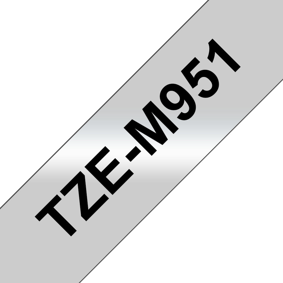 Brother TZe-M951 Schriftband – Schwarz auf Silber – 28 mm × 8 m – für Brother