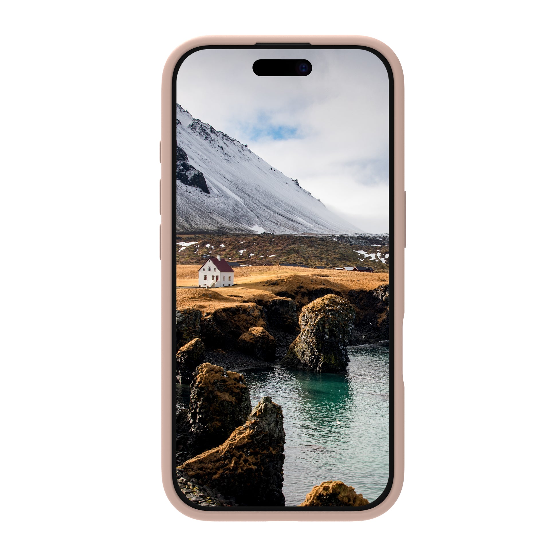 dbramante1928 Monaco Backcover – für Apple iPhone 16, MagSafe, Recycling-Kunststoff, Pink Sand