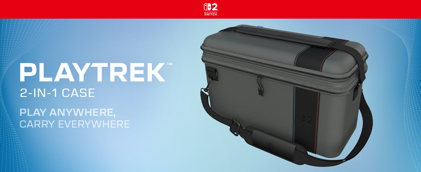 Turtle Beach 2-in-1-Etui PlayTrek – für Nintendo Switch 2 – 148×320×203 mm – anthrazit – EVA/Polyester/TPU