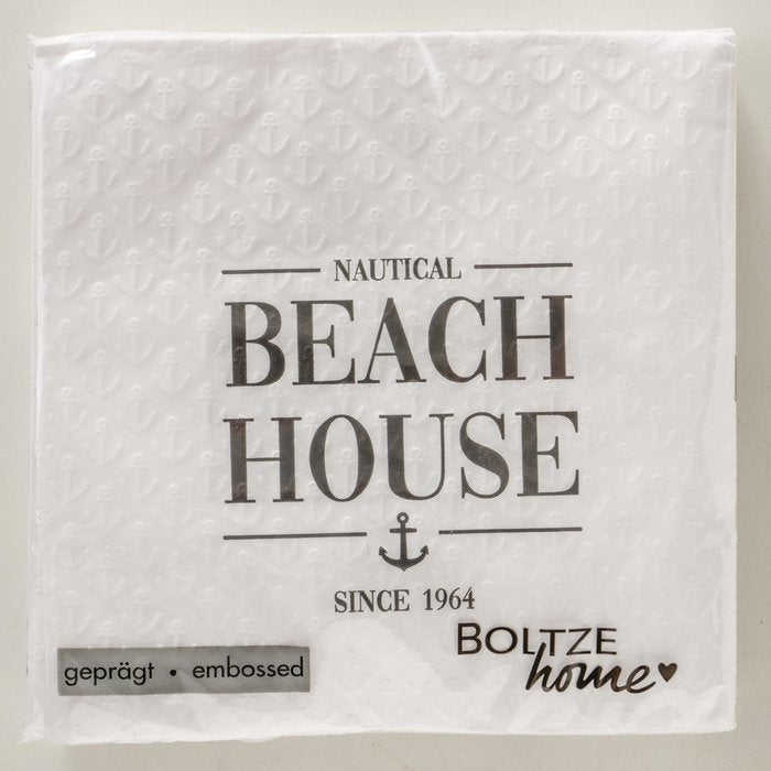 Boltze Servietten mit Schriftzug – mehrfarbig – 16,5 × 16,5 cm, 3-lagig