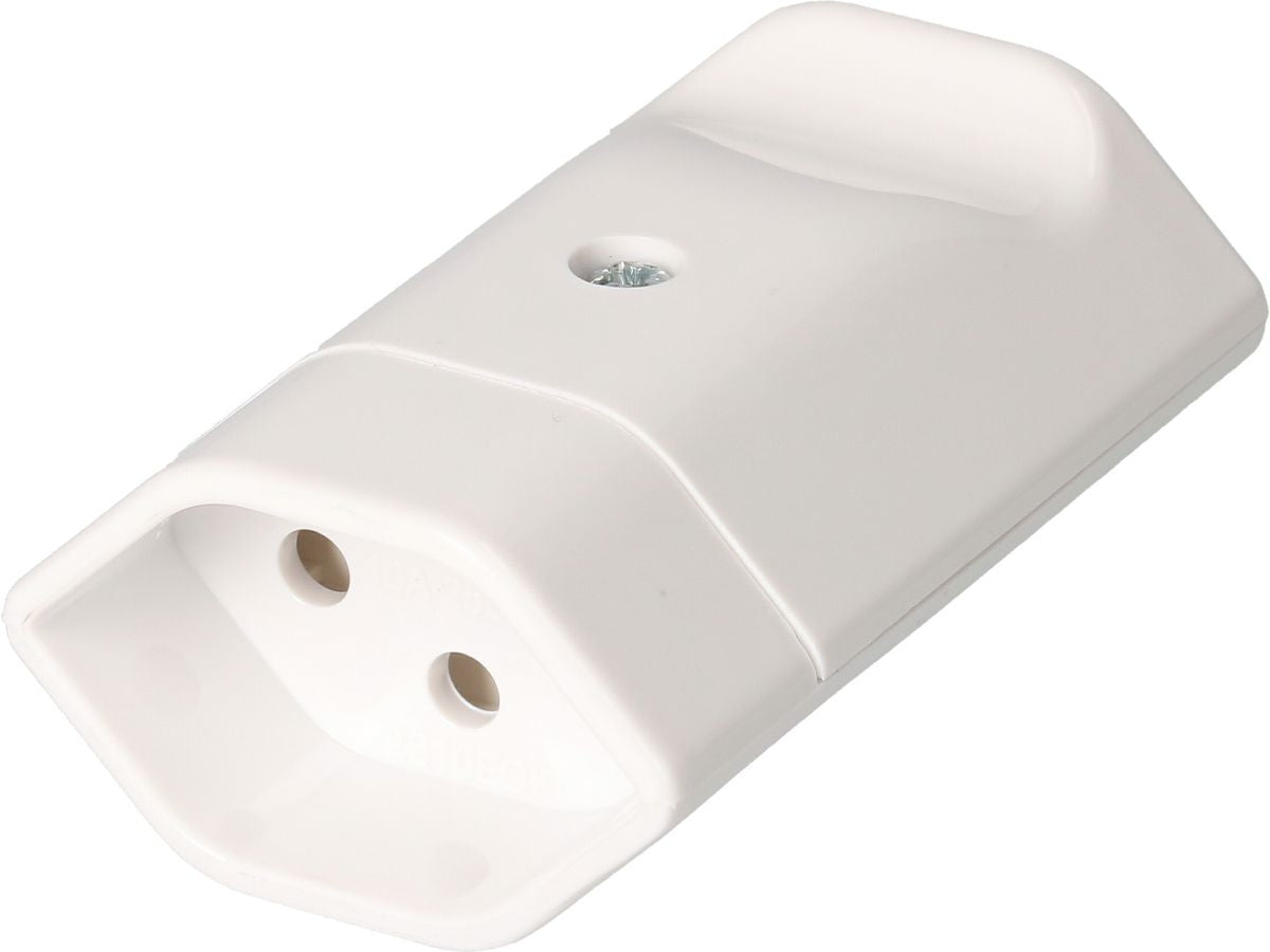 Max Hauri AG Montagekupplung T13 – 43 mm × 0,07 m, Polycarbonat, Weiss, 3-polig (geerdet), Schraubklemme