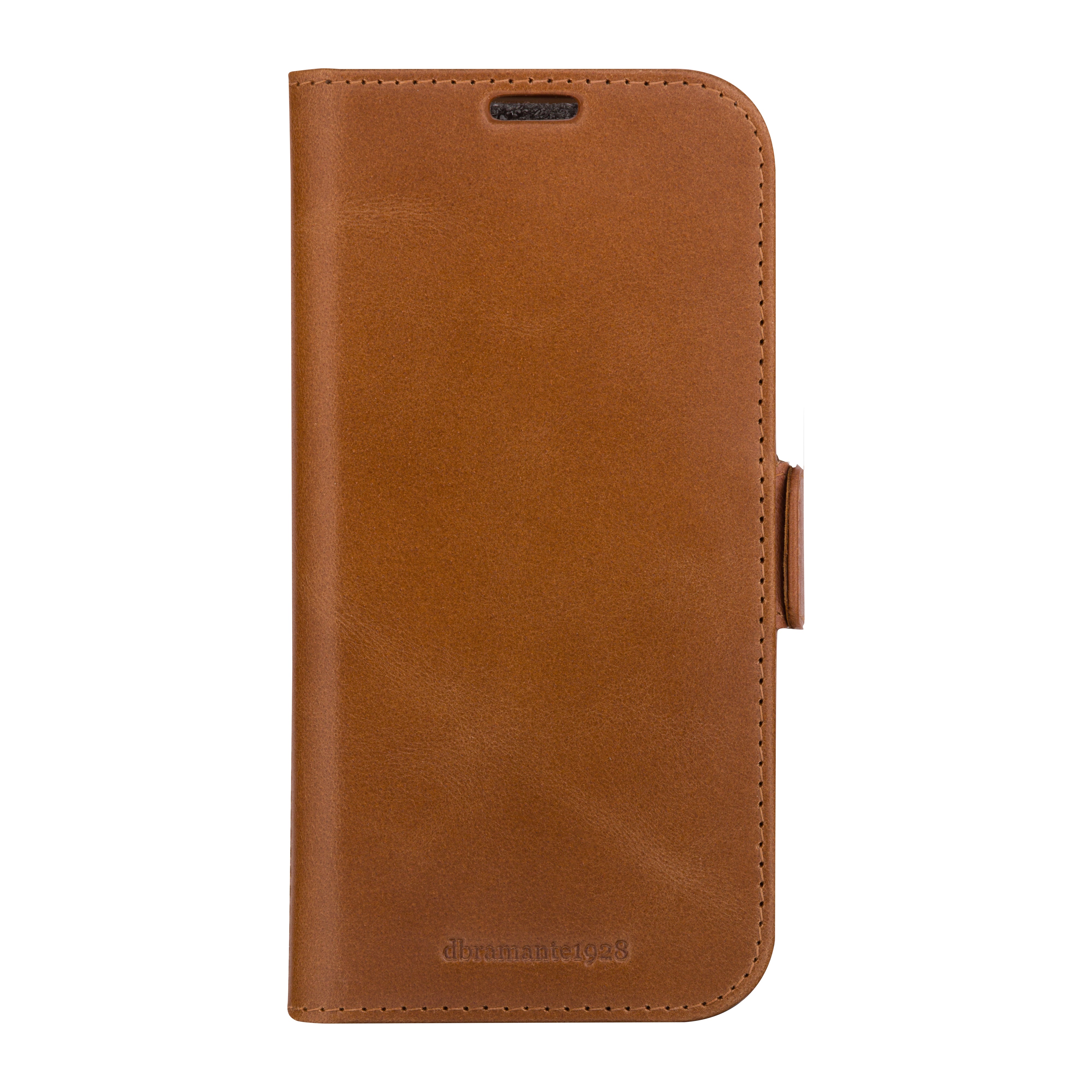 dbramante1928 Folio – für Apple iPhone 15, mit Ständer, 3 Kartenfächer, Leder, Braun