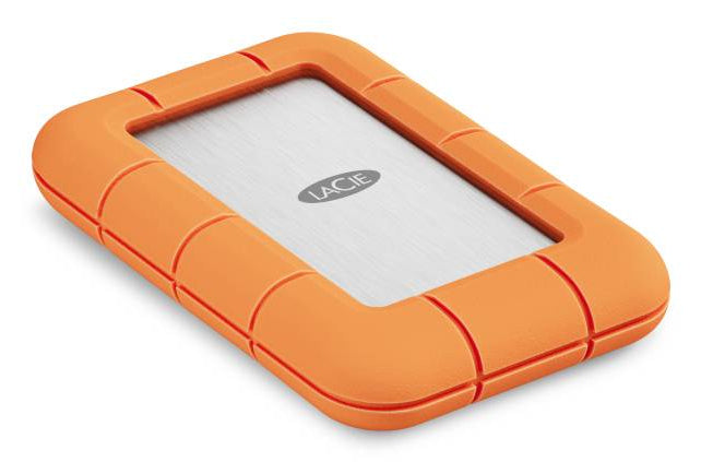 LaCie Rugged SSD4 – Thunderbolt 5, USB4 Gen3x2 (USB‑C), 4 TB, 4'000 MB/s, Orange/Edelstahl
