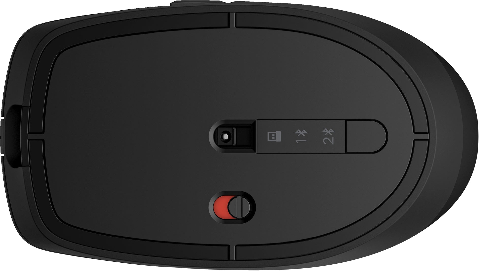 HP 710 Maus – kabellos, 3'000 dpi, 7 Tasten, beidhändig, wiederaufladbar, Silent-Tasten, schwarz