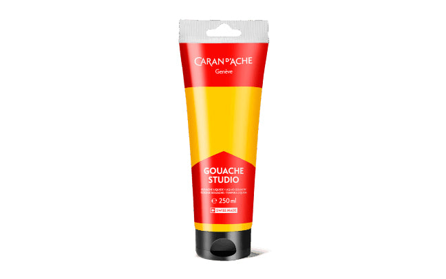 Caran d-Ache Caran d'Ache Gouache Studio – Gelb (Primärgelb), matt – 250 ml – für Papier, Holz, Glas