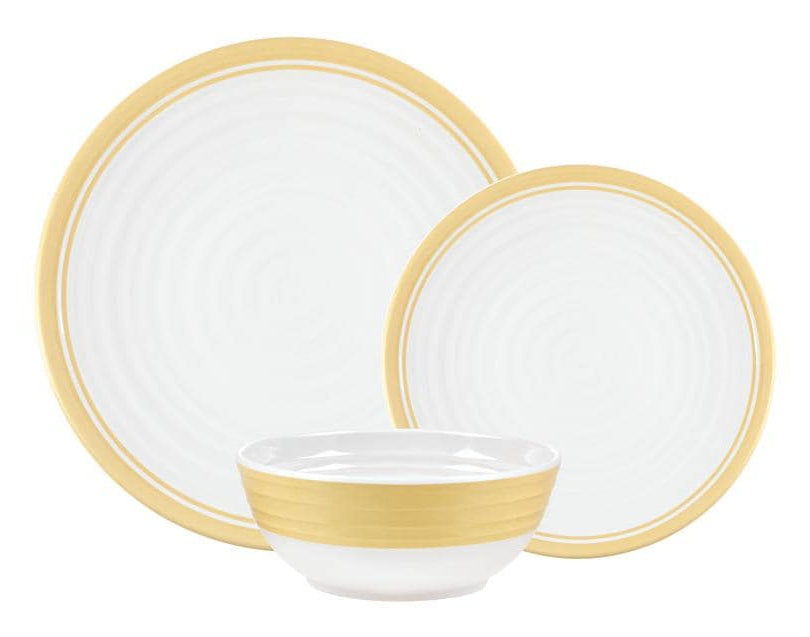 KOOR Geschirrset – 16-teiliges Set, Ø 26,5 cm (Speiseteller), Melamin, spülmaschinenfest