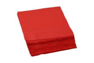 Papstar Servietten – 33 × 33 cm – 3-lagig, Tissue, rot – 50 Stk., FSC