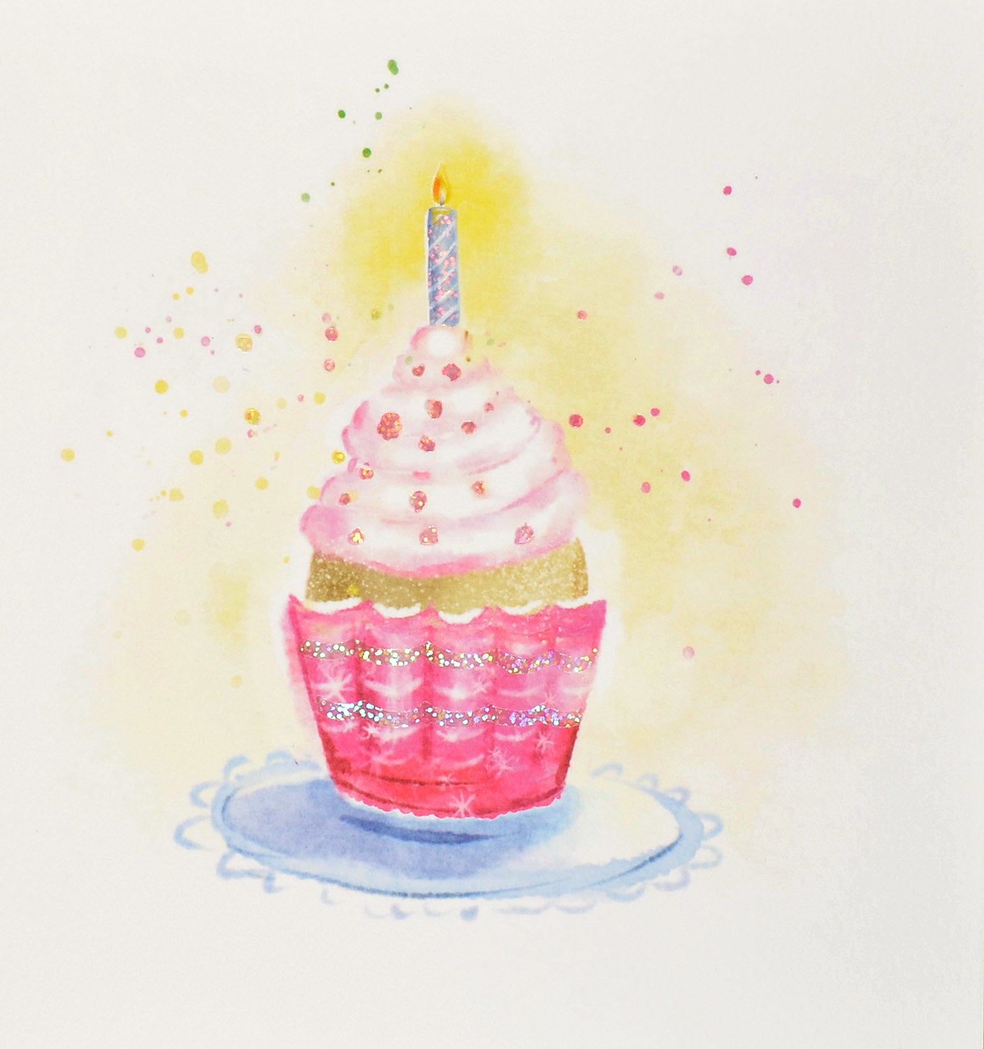 ABC Grusskarte – 151 × 151 mm, mit Couvert, Cupcake