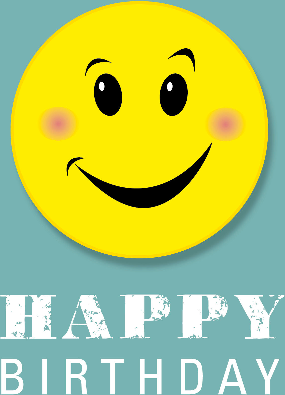 ABC Geburtstagskarten – B6, mit Couvert, Smiley