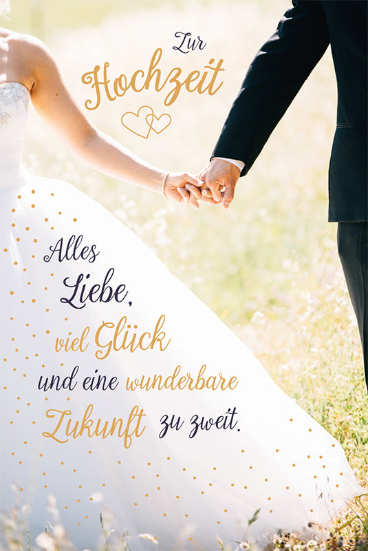 ABC Hochzeitskarte – B6, mit Couvert, Brautpaar